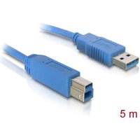 Delock 82582 USB 3.2 Gen 1 Cable USB-A to USB-B 5m Blue Gold-plated