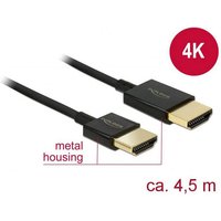 Delock 84775 High Speed HDMI Cable with Ethernet 4K 60Hz 4.5m Slim...