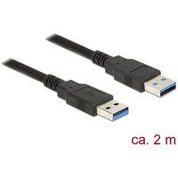 Delock 85062 USB 5 Gbps Cable Type-A Male to Type-A Male 2 m Black...