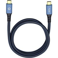 Oehlbach 9350 USB 3.2 Gen 1 USB-C Cable 0.5m Blue Gold-Plated Conn...