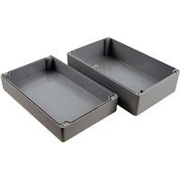 Hammond 1590ZGRP Series Grey Grey Lid Glass Reinforced Polyester Enclosure, IP66, IK08, 160 mm x 400 mm x 250 mm