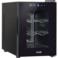 Baridi 6 Bottle Wine Cooler, Thermoelectric, 5-18°c, Touch Control - DH217, Black