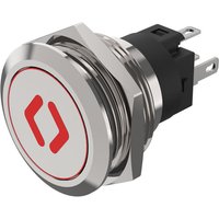 EAO 82 Series Illuminated Illuminated Push Button, Momentary, Panel, 22.3 mm Cutout, SPDT, Red LED, IP65, IP67, 240 V dc