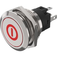 EAO 82 Series Illuminated Illuminated Push Button, Latching, Panel, 22.3 mm Cutout, SPDT, Red LED, IP65, IP67, 240 V dc