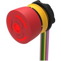 EAO Twist Release Illuminated Emergency Stop Push Button, Panel Mount, 22.3 mm Cutout, DPST, IP66, IP65, IP67