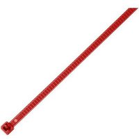 HellermannTyton Cable Tie, Releasable, 195 mm x 4.7mm, Red Polyamide 66