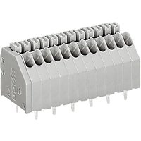 WAGO 250 Series PCB PCB Female Push-in Cage Clamp, 10-Pole, 2A, 4 A, 5 A, 10-Way