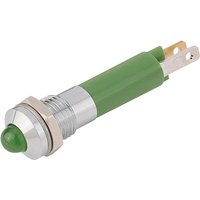 Signal Construct LED, Green Panel Mount Indicator SMQD Series, 8 mm, Solder Tab Termination, IP67 14V