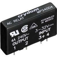 Crydom DRA1 Series Solid State Relay, 4 A Load, DIN Rail Mount, 280 V dc Load, 32V dc Control