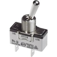 APEM Toggle Switch, Panel Mount, On-Off-On, SPDT, Tab Terminal, 24 V dc, 250 V ac