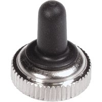 APEM U1341 *1 Seal Cap Full with Knurled Nut Nickel-coated Black