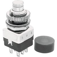 APEM 10400 Series Push Button Switch, Momentary, Panel Mount, 10.2 mm Cutout, DPDT, 24 V dc