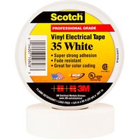 3M™ Scotch® Vinyl Color-Coding Electrical Tape 35, White, 19 mm x 20 m