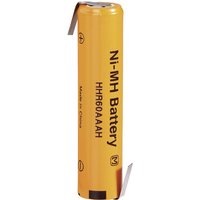 Panasonic HHR60AAAH Nickel Metal Hydride Rechargeable AAA Battery, 550 mAh, 1.2 V