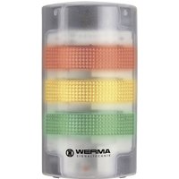 Werma FlatSIGN Series Red, Green, Yellow Signal Tower No Sounder Component, 3 Lights 24V Wall