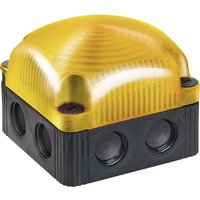 Werma BWM 853 Series Yellow Beacon 230V ac Steady Base, LED Bulb, IP66, IP67