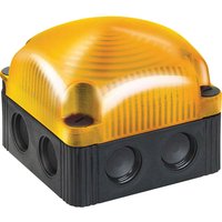 Werma BWM 853 Series Yellow Beacon 230V dc Double Flashing Base, Wall, LED Bulb, IP67
