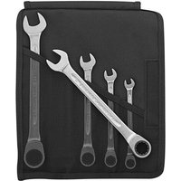 STAHLWILLE 5-Piece Combination Ratchet Spanner, 8 mm, Chrome Alloy Steel
