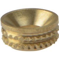 ForgeFix 100SCS8B Screw Cup Sockets Solid Brass Polished No. 8 Bag 100 FORSCS8BM