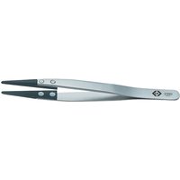CK 130mm Stainless Steel Rounded ESD Safe Tweezer