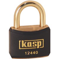 Kasp K12440BLAA1 Brass Padlock - 40mm - Brass Shackle - Black - KA...