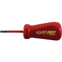 CK Insulated Stubby Screwdriver, 46 mm Blade VDE/1000V Approved, 106mm Overall