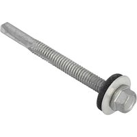 Forgefix - TFHH5580 TechFast Hex Head Roofing Screw Self-Drill Heavy Section 5.5 x 80mm Pack 50 FORTFHH5580