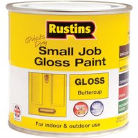 Rustins GPBUW250 Quick Dry Small Job Gloss Paint Buttercup 250ml