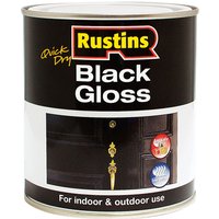 Rustins BLAGW500 Quick Dry Black Gloss 500ml