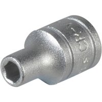 Teng 1/4in Drive 4mm Metric Hexagon Socket 6 Point Regular Length TENM140504