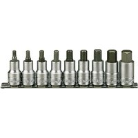 Tengtools - Teng M1212 M1212 Socket Clip Rail Hex Set of 9 Metric 1/2in Drive TENM1212