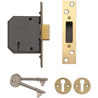 Yale - Locks Pm552 5 Lever Mortice Deadlock 67Mm 2.5In Polished Brass