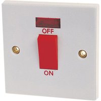 Dencon 45A Double Pole Cooker Switch with Pilot Lamp 4456NB