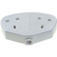 Dencon 9422WNB Rubber Trailing Socket 13A 2-Gang White
