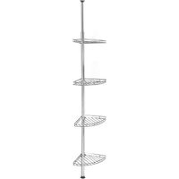 Wenko Teleskop-Eckregal Edelstahl 4 Körbe 56-275 cm