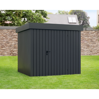 EcoStar Gerätehaus 'Euroline EFD5 Trend-Sk' anthrazitgrau 229 x 229 x 203 cm, Einzeltür