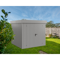 EcoStar Gerätehaus 'Euroline EFD5 Trend-Sk' graualuminium 229 x 229 x 203 cm, Doppeltür