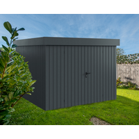 EcoStar Gerätehaus 'Euroline EFD10 Trend-Sk' anthrazitgrau 277 x 277 x 207 cm, Doppeltür