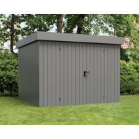 EcoStar Gerätehaus 'Euroline EFD10 Trend-Sk' graualuminium 277 x 277 x 207 cm, Doppeltür