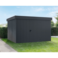 EcoStar Gerätehaus 'Euroline EFD14 Trend-Sk' anthrazitgrau 325 x 325 x 211 cm, Einzeltür