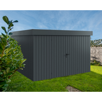 EcoStar Gerätehaus 'Euroline EFD14 Trend-Sk' anthrazitgrau 325 x 325 x 211 cm, Doppeltür