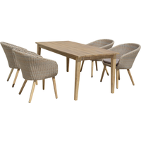 Garden Pleasure Gartenmöbel-Set 'Visalia' braun 5-teilig