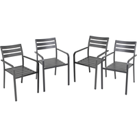 Garden Pleasure Gartenstuhl-Set 'Treviso' anthrazit 4-teilig