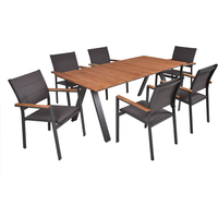 Garden Pleasure Gartenmöbel-Set 'Davina' grau 7-teilig