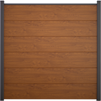 GroJa Steckzaun 'BasicLine' Eichefarben braun 180 x 180 cm