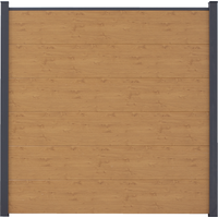 GroJa Steckzaun 'BasicLine' Eichefarben/natur 180 x 180 cm