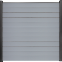 GroJa Steckzaun 'BasicLine' schmal Stecksystem silbergrau 180 x 180 cm