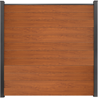 GroJa Steckzaun 'BasicLine' schmal Stecksystem Eichefarben braun 180 x 180 cm