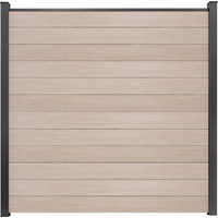 GroJa Steckzaun 'BasicLine' schmal Stecksystem Eichefarben hell 180 x 180 cm