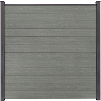 GroJa Steckzaun 'BasicLine' schmal Stecksystem Holzfarben 180 x 180 cm